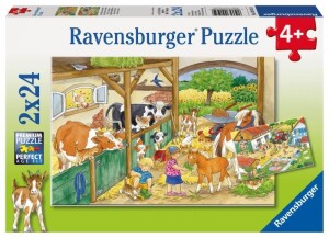 Product detail of Ravensburger Puzzle - Den na farmě 2 x 24 dílků
