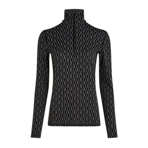 Product detail of Dámské tričko Icebreaker Merino 260 Vertex LS HZ On-Piste Black/Snow/J L