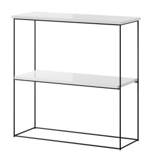Product detail of ArtAdrk Příruční stolek TONI | černé nohy Barva: bílý lesk