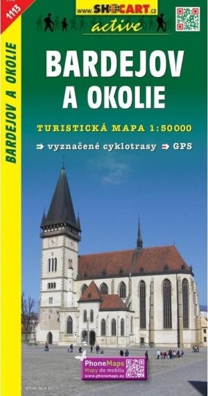 Product detail of SC 1113 Bardejov a okolie 1:50 000