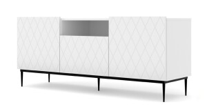 Product detail of ARTBm TV stolek DIUNA 145 2D1K | bílá matná Provedení: Bílý mat / černá podnož