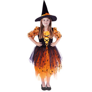 Product detail of Rappa Dětský kostým oranžová Čarodějnice/Halloween  