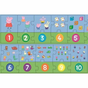 Product detail of Trefl Vzdělávací puzzle Čísla Prasátko Peppa, 20 dílků