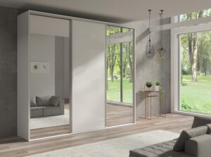Product detail of ArtMadex Šatní skříň GRANDE 277 | bílá se zrcadlem Barva: Bílá, Provedení: Grande 277 se 2 zrcadly