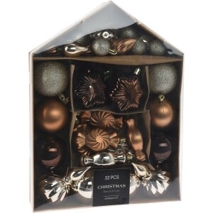 Product detail of Sada vánočních ozdob Festive měděná/hnědá, 32 ks