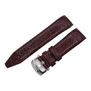 Product detail of Kožený řemínek Vostok Europe Croco pro modely Lunochod - hnědý/bílé prošití/lesklá spona