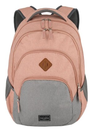 Product detail of Travelite Basics Backpack Melange Rose/grey batoh