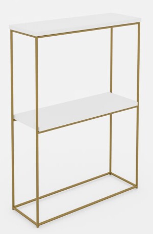 Product detail of ArtAdrk Příruční stolek VELO | zlaté nohy Barva: Bílá