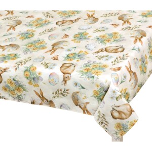 Product detail of Bellatex Ubrus Velikonoce Zajíček květ béžová, 100 x 100 cm
