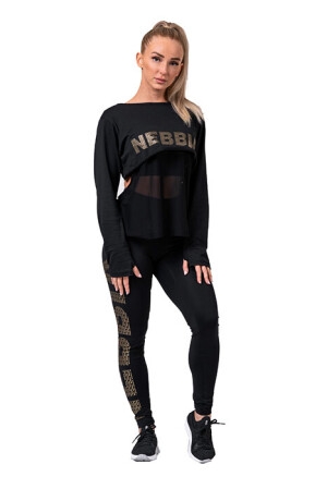 Product detail of Nebbia dámské legíny Intense Gold print 827 černé