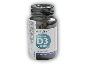 Product detail of Viridian Vitamin D3 2000IU 60 kapslí