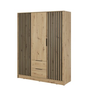 Product detail of ArtPS Šatní skříň KELLY 3D bez zrcadla | dub artisan