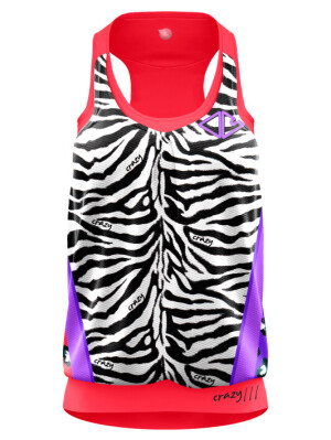 Product detail of Dámské tílko Crazy Idea  Top Break Black/Zebra L