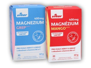 Product detail of Vitar Magnézium 400mg+vitamín B6+vitamin C 20s