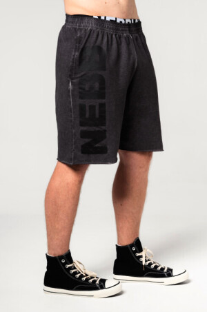 Product detail of Pánské šortky Nebbia  Washed-off Gym Sweatshorts NO BS Black XXL