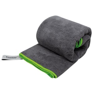 Product detail of TravelSafe ručník Microfiber Terry Towel L charcoal/lime green