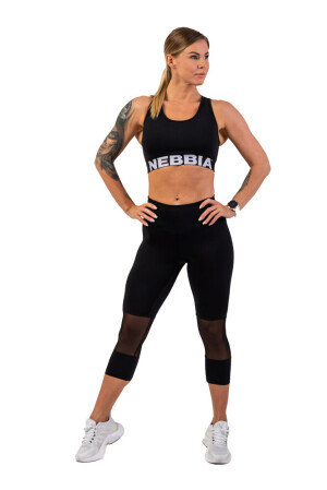 Product detail of Dámské legíny Nebbia  High-Waist ¾ Length Sporty Leggings 406 black XS