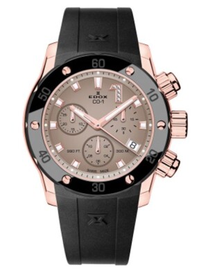 Product detail of EDOX CO-1 Chronolady Quartz Chronograph 10255-37RCABRDR