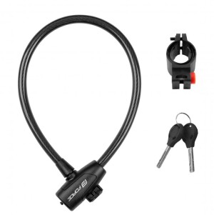 Product detail of Force Zámek STRONG spirálový s držákem 60cm/12mm, črn
