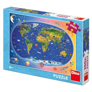 Product detail of Mapa The World (dětská): puzzle 300XL dílků - Dino