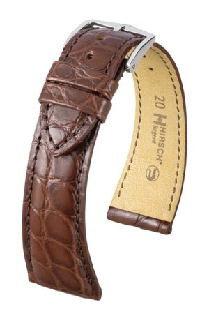 Product detail of Řemínek Hirsch Regent - hnědý, mat - 19 mm - M – Střední délka - 16 mm - Zlatá