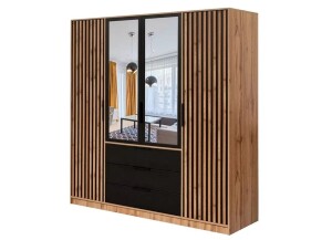 Product detail of ArtStol Šatní skříň BALI LUX D4 | dub wotan/černá