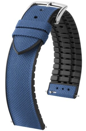 Product detail of Řemínek Hirsch Arne - modrý - 18 mm - M – Střední délka - 16 mm - Stříbrná