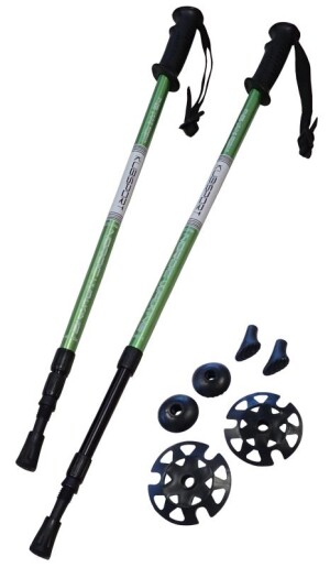 Product detail of Kubisport Trekingové hole - 1 pár s příslušenstvím zelené