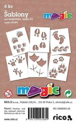 Product detail of MAGIC papír šablony na malování STOPY