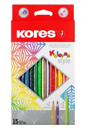Product detail of Kores Style trojhranné pastelky 15 barev