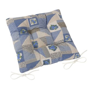 Product detail of Bellatex Sedák EMA prošívaný Patchwork modrá, 40 x 40 cm
