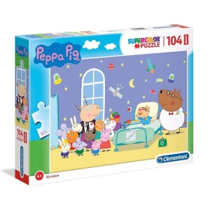 Product detail of Clementoni Puzzle Supercolor Maxi - Peppa Pig, 104 dílků - Clementoni