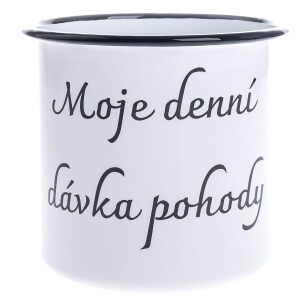 Product detail of Smaltový hrnek "Moje denní dávka pohody", 1 l