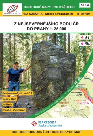 Product detail of VIA CZECHIA – Stezka středozemím, box 1, Z nejsevernějšího bodu ČR do Prahy 1 : 25 000