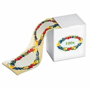 Product detail of Samolepicí štítky v zásobníku s motivem ovoce, 100 ks