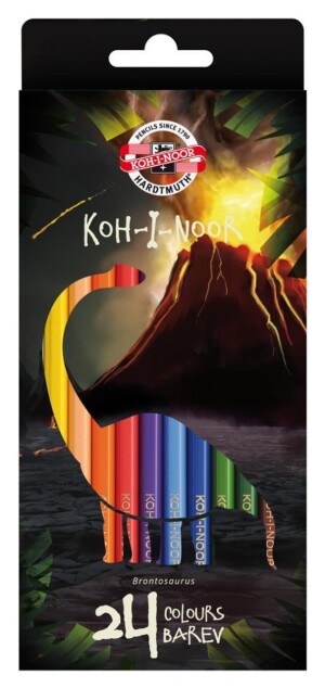 Product detail of Koh-i-noor pastelky Dino, školní 24 ks