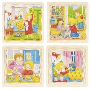 Product detail of Vývojové dřevěné puzzle Jeden den v mém životě