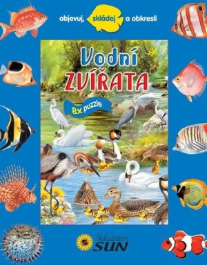 Product detail of Vodní zvířata - 8x puzzle, objevuj, skládej a obkresli