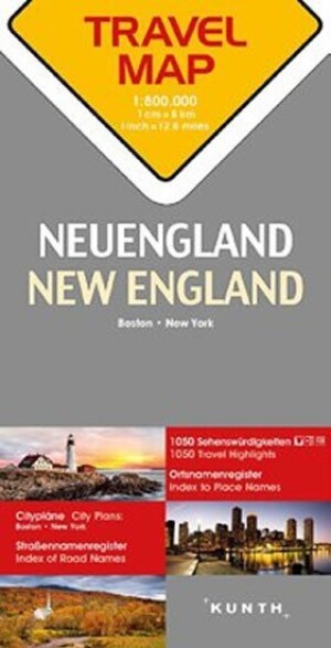 Product detail of New England 1:800T TravelMap KUNTH