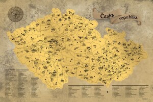 Product detail of Stírací mapa Česka – zlatá Deluxe XL