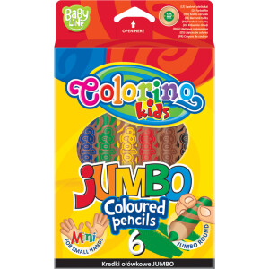 Product detail of Colorino pastelky kulaté JUMBO, s ořezávátkem, 6 barev