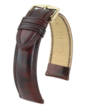 Product detail of Řemínek Hirsch Ascot - hnědý, lesk - 18 mm - L – Standardní délka (doporučujeme) - 16 mm - Zlatá