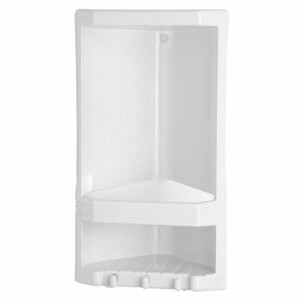 Product detail of GEDY 8079 Junior dvoupatrová rohová polička, 18,9 x 38,5 x 13,9 cm, termoplast, bílá