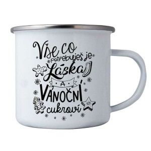 Product detail of Bohemia Gifts Vánoční plechový hrnek - Láska a Vánoce, 350 ml