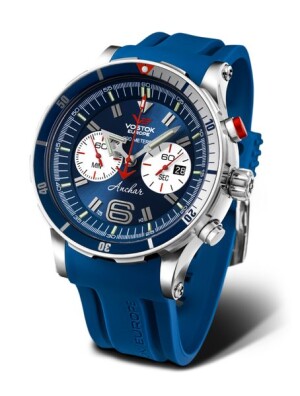 Product detail of Vostok Europe Anchar Submarine Chrono Line 6S21-510A583 - Modrý silikonový řemínek