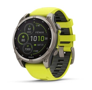 Product detail of Garmin Fenix® 8 – 47 mm, Solar, Sapphire Sapphire, Titanium s Yellow/Graphite silikonovým řemínkem 010-02906-21