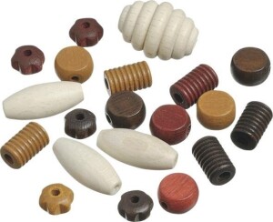 Product detail of Dřevěné korálky mix různé tvary - hnědá 20 ks