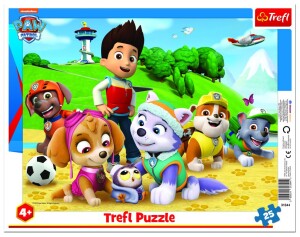 Product detail of Puzzle deskové Paw Patrol/Tlapková patrola na stopě 37x29cm 25 dílků ve fólii - Trefl