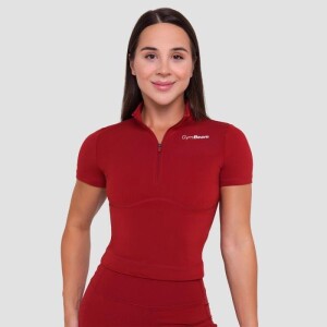 Product detail of GymBeam Dámské triko Cropped Ignite Dark Red