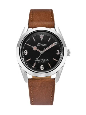 Product detail of Nivada Grenchen Super Antarctic 3.6.9 Black Vintage - Brown Leather